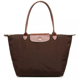 Authentic Longchamp Le Pliage Large Tote Chocolate